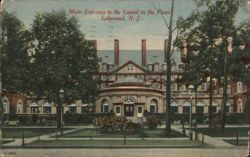 Main Entrance to the Laurel in the Pines, Lakewood, NJ Postcard
