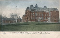Latin High School and Public Buildings, Somerville, MA Postcard