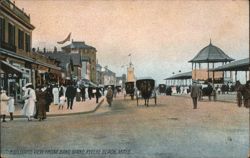 Boulevard, View from Band Stand, Revere Beach, MA Postcard