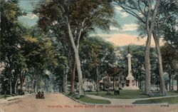State Street and Monument Park Postcard