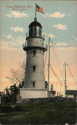 Cape Elizabeth, ME, Two Lights Postcard