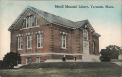 Merrill Memorial Library, Yarmouth, Maine Postcard