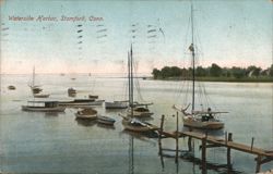 Waterside Harbor, Stamford, Conn. Postcard