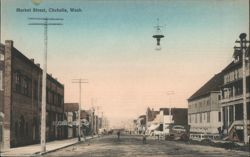 Market Street, Chehalis, WA Postcard