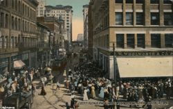 Liberty Avenue and Sixth Street Looking North, Pittsburg, PA Postcard