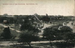 Bird's-Eye View of Some Residences, Weatherford, TX Postcard