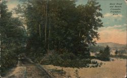 State Road and Beach, Crystallia, Frankfort Postcard