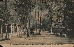 The Lodge and Summer Homes, Royal Avenue, Grand Beach, MI Postcard