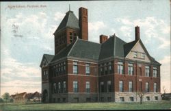 High School, Parsons, Kan. Postcard