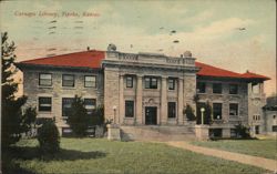 Carnegie Library, Topeka, Kansas Postcard