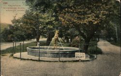 Fountain, Riverside Park, Wichita, KS Postcard