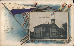 Rudd High School, Iowa with Sports Memorabilia Postcard