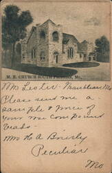 M. E. Church South, Peculiar, MO Postcard
