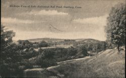 Birdseye View of Lake Hahlawah Ball Pond, Danbury, Conn. Postcard