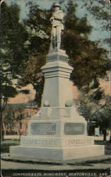 Confederate Monument, Bentonville, AR Postcard