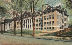 Chestnut Street School, Springfield, MA Postcard