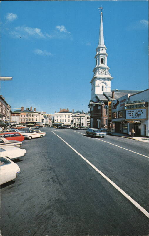 Street View with The Old North Church, Portsmouth, NH New Hampshire