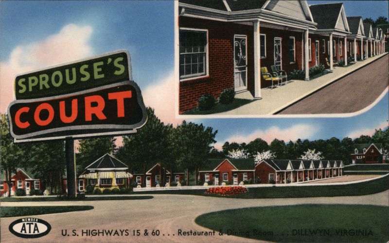 Sprouse's Court Motel on U.S. Highways 15 & 60 Dillwyn Virginia
