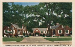 Leonard's Motor Court, Fayetteville, NC Postcard