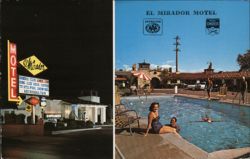 El Mirador Motel, Day and Night Views, Las Vegas Postcard