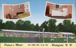 Palmer's Motel, Wakefield, NH Postcard