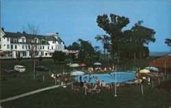 Farragut Hotel & Motor Inn, Rye Beach, NH Postcard