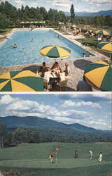 Mountain View House, Pool and Golf Course, Whitefield, NH Postcard