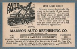 Madison Auto Refinishing Co., Auto Painting Advertisement Postcard