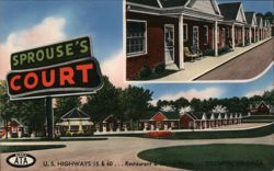 Sprouse's Court Motel on U.S. Highways 15 & 60 Postcard