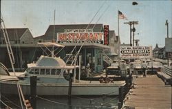 Capt. Wm. Bunting & Son's Angler Restaurant & Charter Boats Postcard