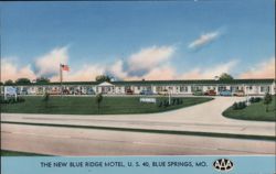 The New Blue Ridge Motel, U.S. 40, Blue Springs, MO Postcard