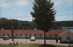 Harvey Lake Motel, Northwood, N. H. Postcard