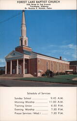 Forest Lake Baptist Church, Tuscaloosa, AL Postcard