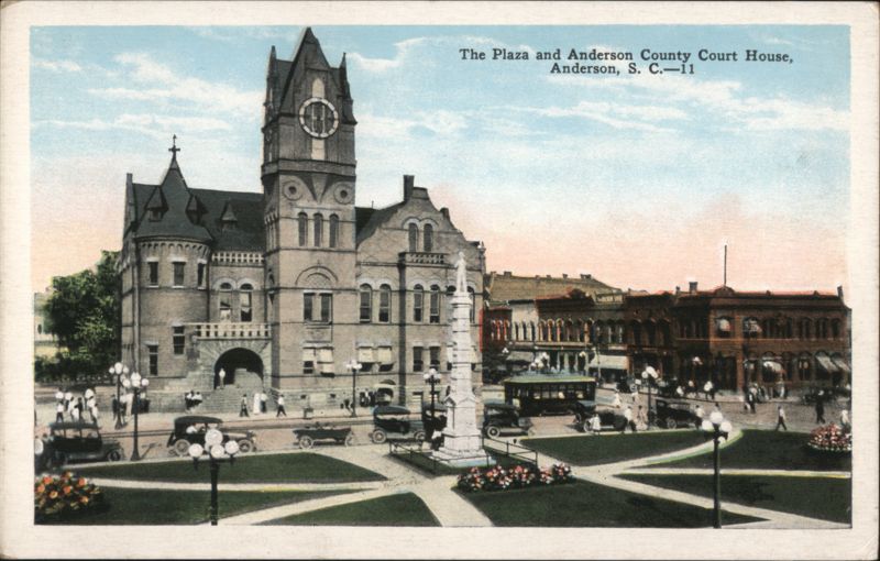The Plaza and Anderson County Court House South Carolina