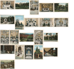 Set of 21: Franciscan Monastery Views c1920s Postcard