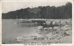 Lake Thompson, West Poland, ME Postcard