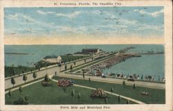 North Mole and Municipal Pier, St. Petersburg, Florida Postcard