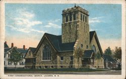 First Congregational Church, Laconia, N.H. Postcard