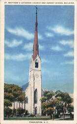 St. Matthew's Lutheran Church and Sunday School Building Postcard