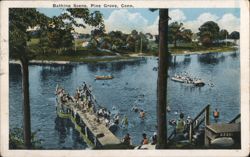 Bathing Scene, Pine Grove, Conn. Postcard