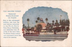 The Brown Derby Restaurant, Wilshire Boulevard Postcard