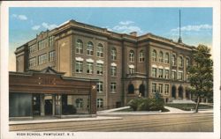 High School Building Postcard