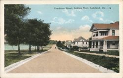 Peachtree Street, looking West, Lakeland, FL Postcard