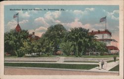Manhattan Hotel and Grounds, St. Petersburg, FL Postcard