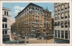 Hotel Worthy, Springfield Postcard
