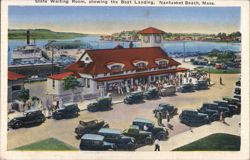 State Waiting Room, showing the Boat Landing, Nantasket Beach Postcard