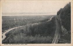 Along the Burlington, Peru, NEB. Postcard