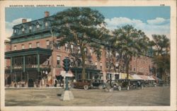 Mansion House, Greenfield, MA Postcard