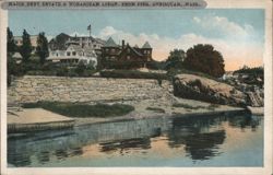 Major Bent Estate & Wonasquam Lodge, from Pier, Annisquam Postcard