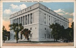 Masonic Temple, Topeka, Kans. Postcard